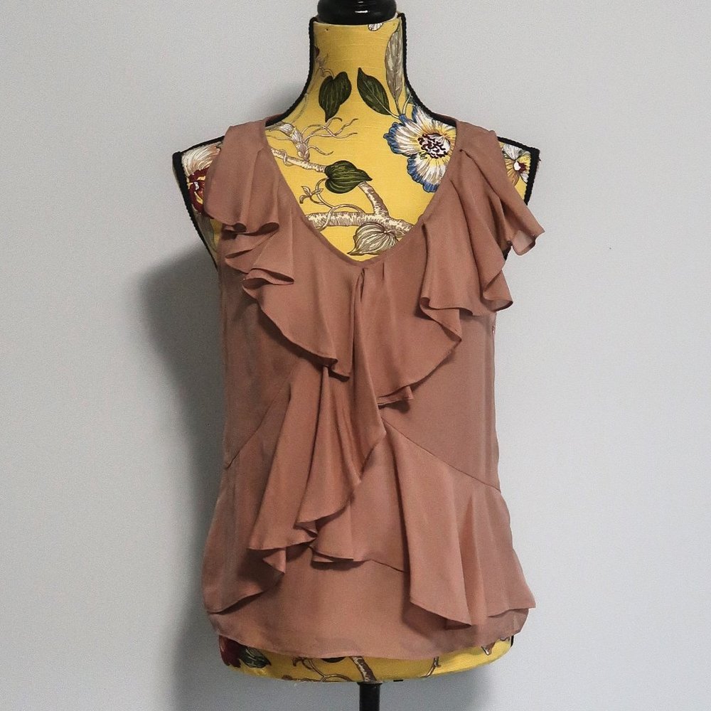 J. Crew Coralie Cami Sleeveless Ruffle Silk Blouse